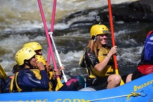 teens rafting