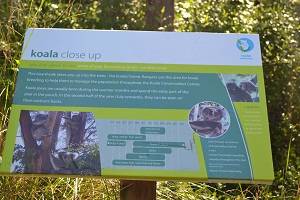 sign at the koala park on phillip island