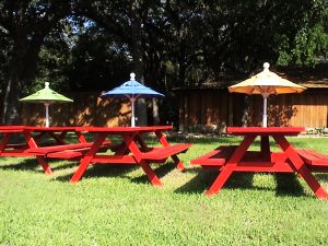 picnic tables